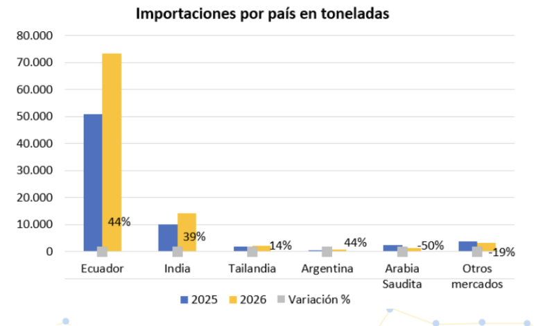  Ecuador domina el mercado chino de camarón con el 78% y dispara exportaciones en 2026