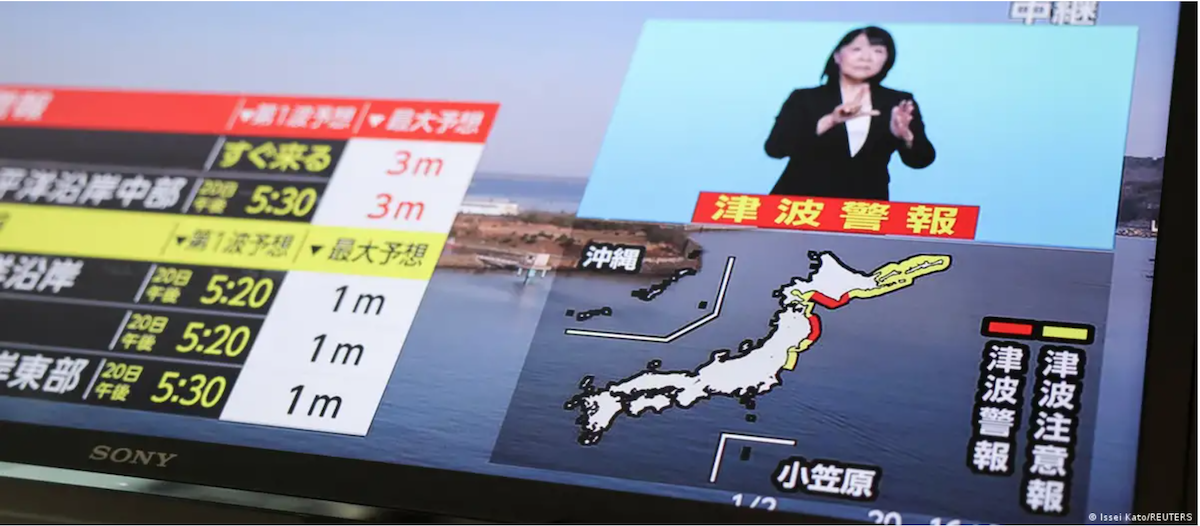 Alerta de tsunami: sismo de magnitud 7,4 sacude Japón