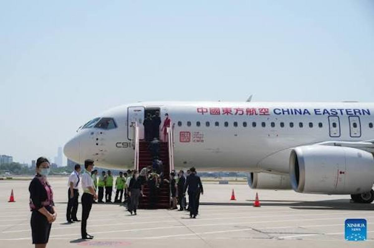 Avión C919, desarrollado por China, completo primer vuelo comercial internacional aterrizando en capital de Mongolia