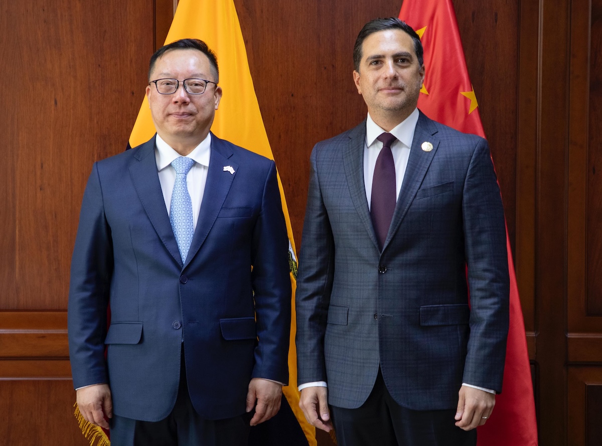 Canciller Roberto Kury y el embajador Sun Xiangyang afinan la agenda de la visita oficial de Daniel Noboa a China