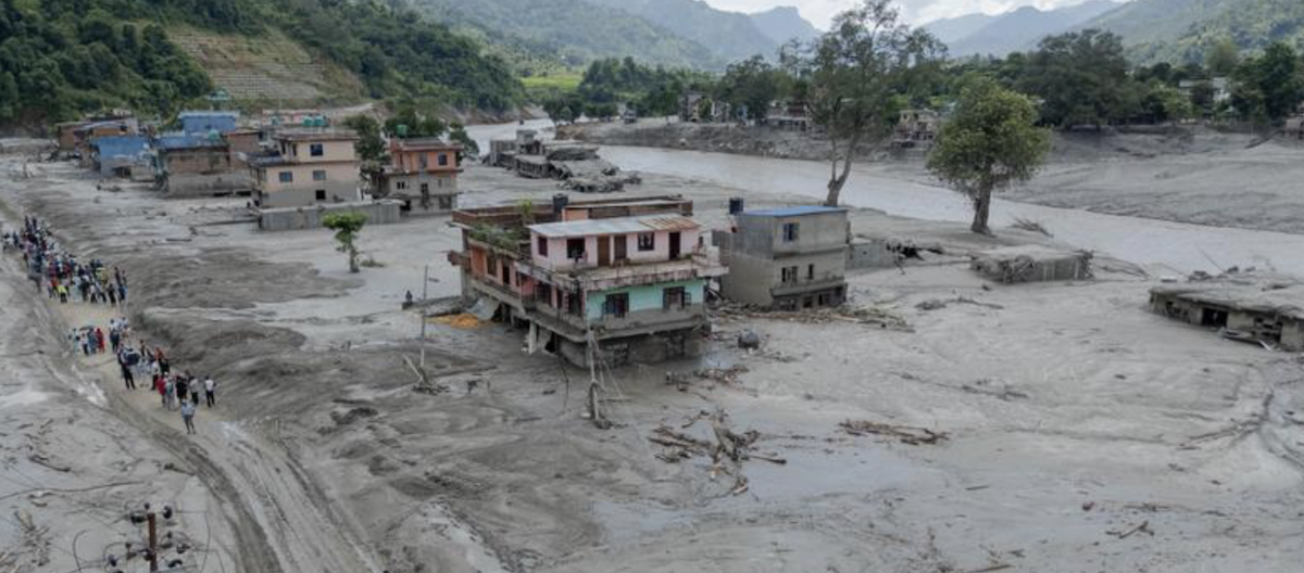 Imágenes de la avalancha de lodo en Nepal