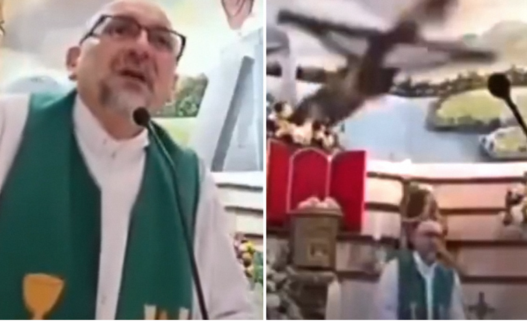  Revelan las últimas palabras del cura que murió aplastado por una cruz en plena misa